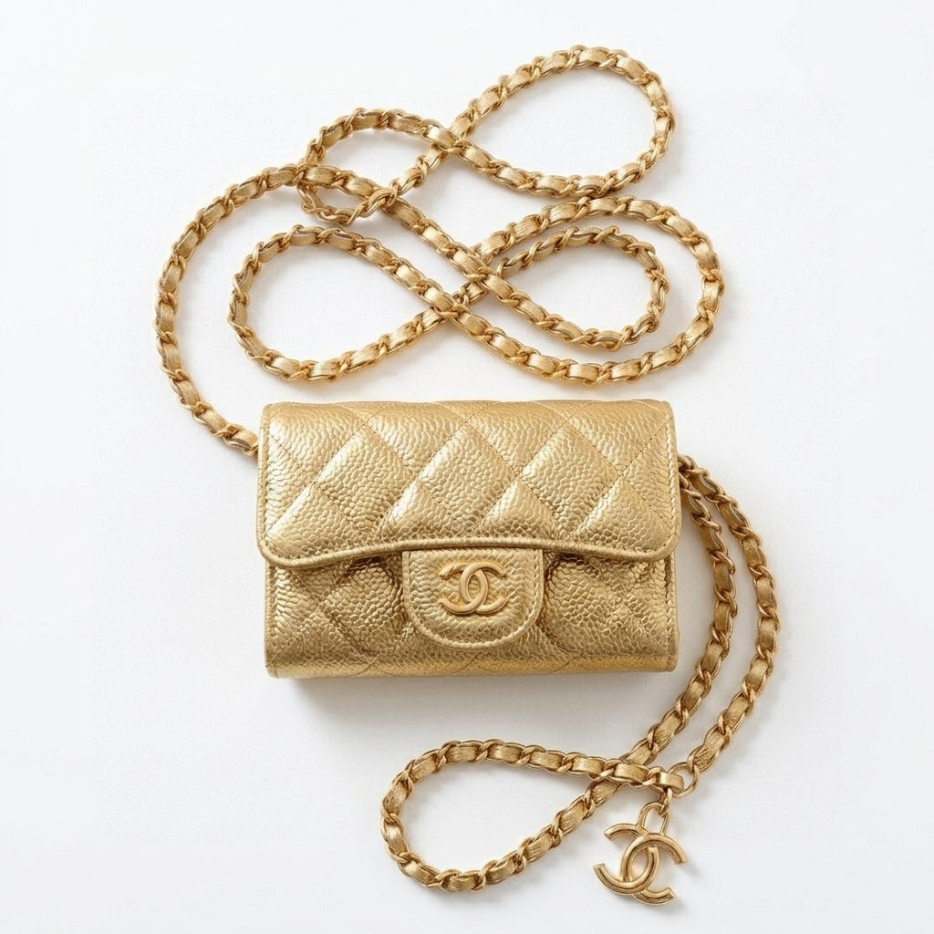 Mini sac cc doré (doré)