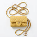 Mini sac cc jaune (doré)