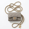 Mini sac cc gris (doré)
